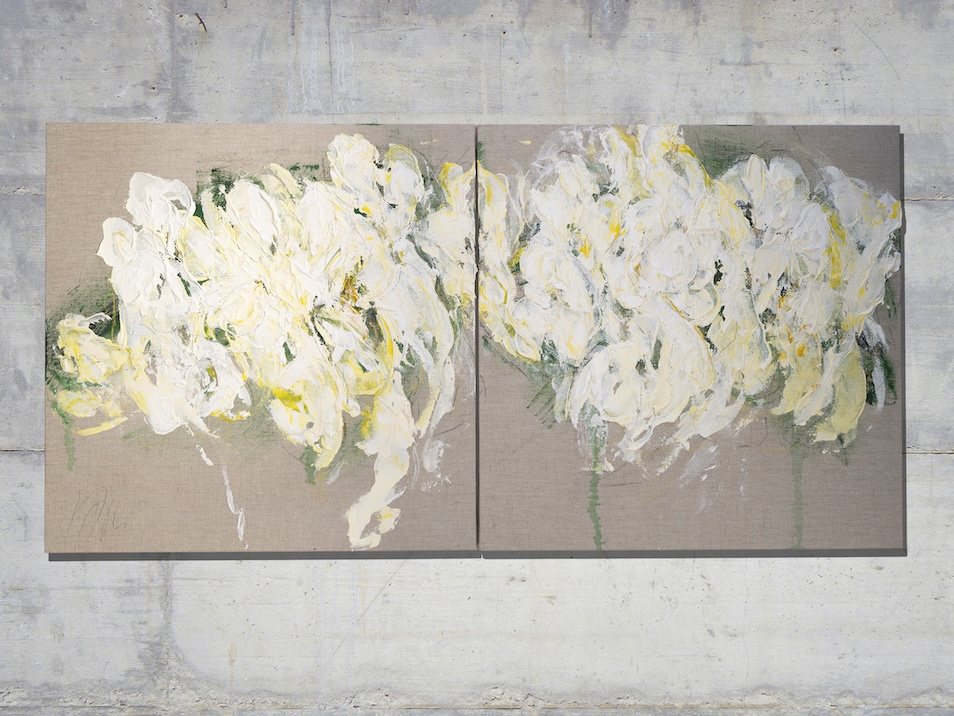 abstract flowers contemporary painting