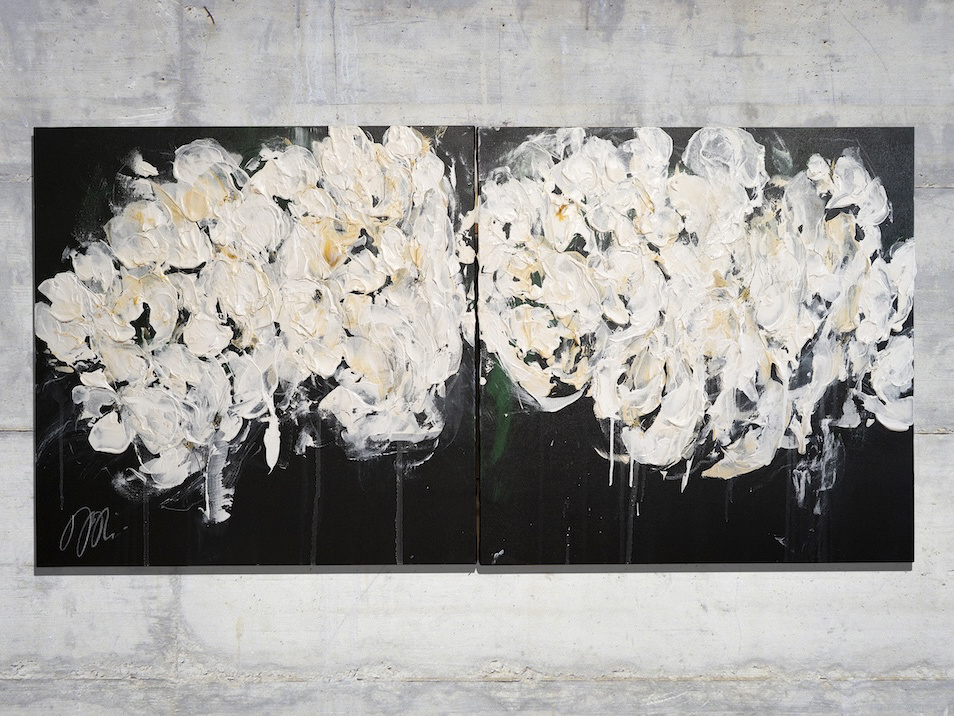 abstract flowers contemporary painting