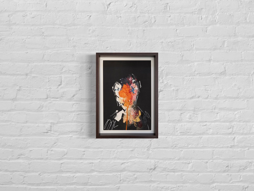 Orange_abstract portrait 