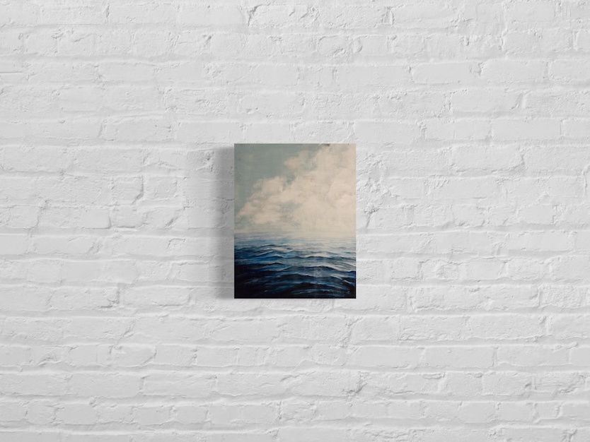Ocean Sea scape composition contemporary painting