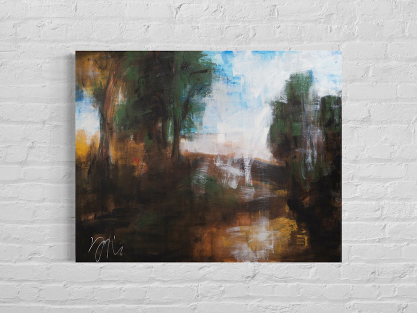 abstract land scape contemporary painting
