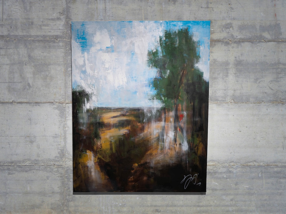 abstract land scape contemporary painting